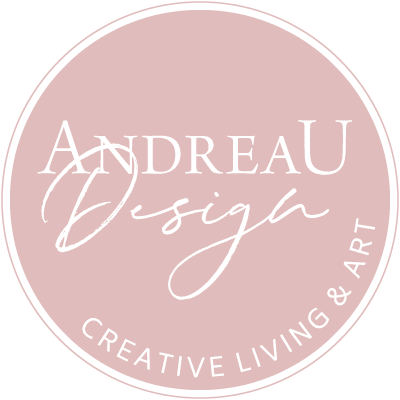 Andrea U Design Creative Living and Art badge circle logo
